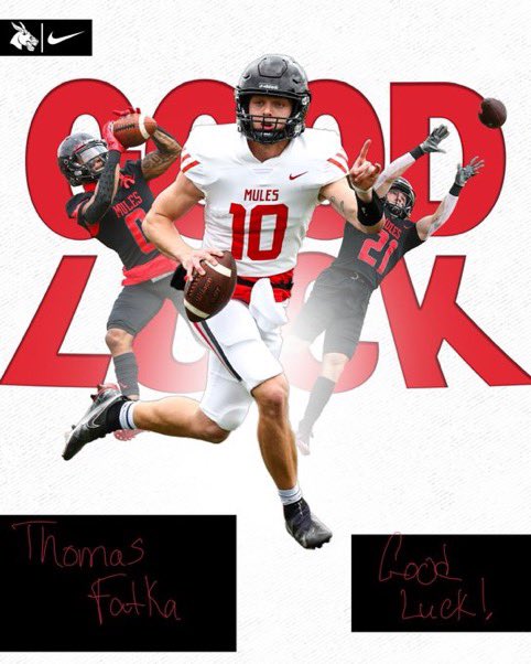 Thank you <a href="/Coach_DChambers/">Dana Chambers Sr</a> for the good luck wish!! #gomules <a href="/JoshLamberson/">Coach Lambo</a> <a href="/UCMFootballTeam/">Mules Football</a>