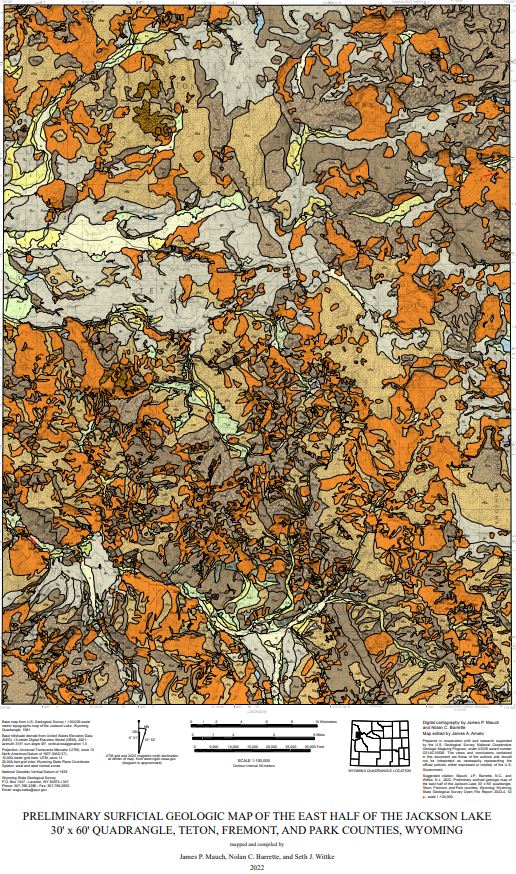 WyGeoSurvey's tweet photo. It’s #GeologicMapDay! Geologic #maps provide info on the geologic structure &amp; stratigraphy of an area. They are a crucial component in the evaluation of energy, mineral &amp; hydrologic resources of an area. Find our maps: https://t.co/iuhgaE6ITB 
#Wyoming #Geology @earthsciweek https://t.co/oRsOrxzrmj