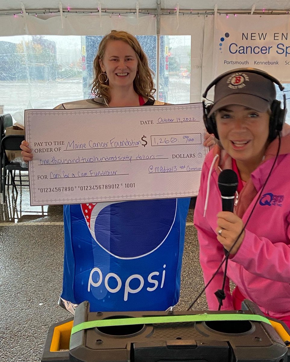 Q979's tweet photo. We’re a mix of exhausted and having fun to channel all the vibes we need to get the $1,805 we have left to get to $75,000 for @maine_cancer. We’re SO close. PLEASE help us get there! We only have 30 mins left til we wrap at 10a! ❤️🤞🏼#CansForACure
DONATE: https://t.co/UInUaOXFQi https://t.co/6SfIurgDkf