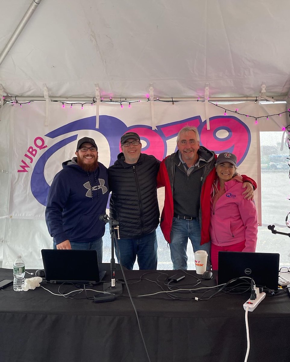 Q979's tweet photo. We’re a mix of exhausted and having fun to channel all the vibes we need to get the $1,805 we have left to get to $75,000 for @maine_cancer. We’re SO close. PLEASE help us get there! We only have 30 mins left til we wrap at 10a! ❤️🤞🏼#CansForACure
DONATE: https://t.co/UInUaOXFQi https://t.co/6SfIurgDkf