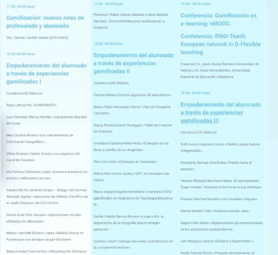 Aquí un poco de lo que veréis en las II Jornadas de docencia e innovación Iberoamericanas. No dejes pasar la oportunidad e incribete ya en el siguiente enlace docs.google.com/forms/d/1vadzk… ¡¡Os esperamos!!