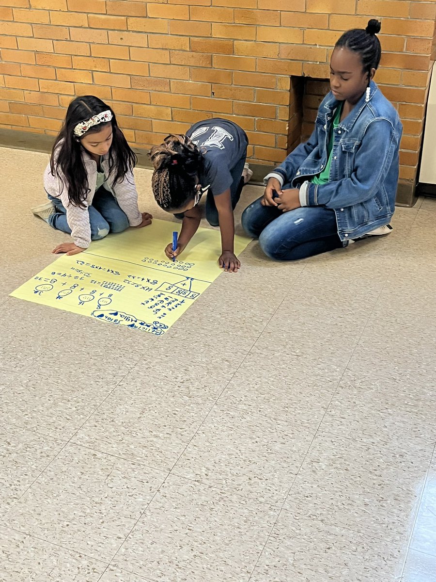 Spreading it out to solve story problems…preparing for our math gallery walk!  #mathisfun #gallerywalk #mathtalk <a href="/BetancesOwls/">Betances OWLS</a> <a href="/MaryVallera/">Mary Vallera</a>