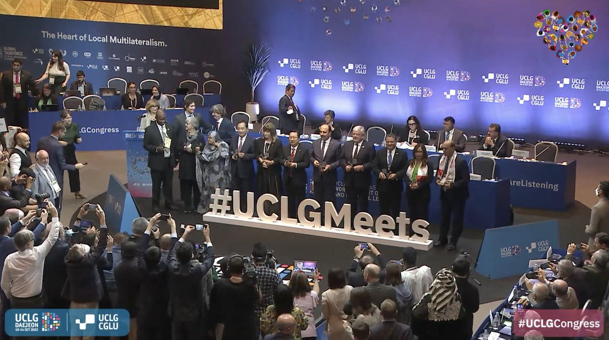 The UCLG Vice-Presidency counts with: ⚪️Oumarou Dogari Moumouni, Mayor of Niamey, AFRICA ⚪️Ashok Kumar Byanju Shrestha, Mayor of Dhulikhel, ASIA-PACIFIC ⚪️Aysen Nikolaev, Head of Sakha Republic,EURASIA ⚪️Carola Gunnarsson, Lord Mayor of Sala, Vice-President of the SALAR, EUROPE