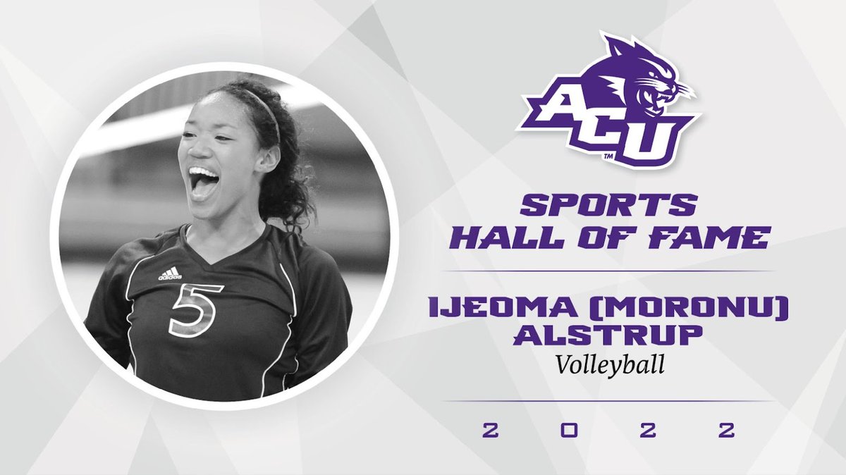 ACUsports's tweet photo. #ACUHOF | Ijeoma (Moronu) Alstrup finished her volleyball career second on ACU's career assists list (4,813), which is where she still resides. Alstrup Βwas the setter on three of the greatest teams in program history.
π https://t.co/8DOK3ZHXxR
#GoWildcats https://t.co/iIzqbRP8Qu