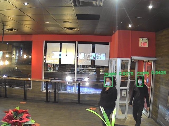 MegaMindTechAI's tweet photo. "Here are some working shots from AI Mask Detector Signs working in local business" https://t.co/VK5pdv4BlW