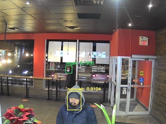 MegaMindTechAI's tweet photo. "Here are some working shots from AI Mask Detector Signs working in local business" https://t.co/VK5pdv4BlW