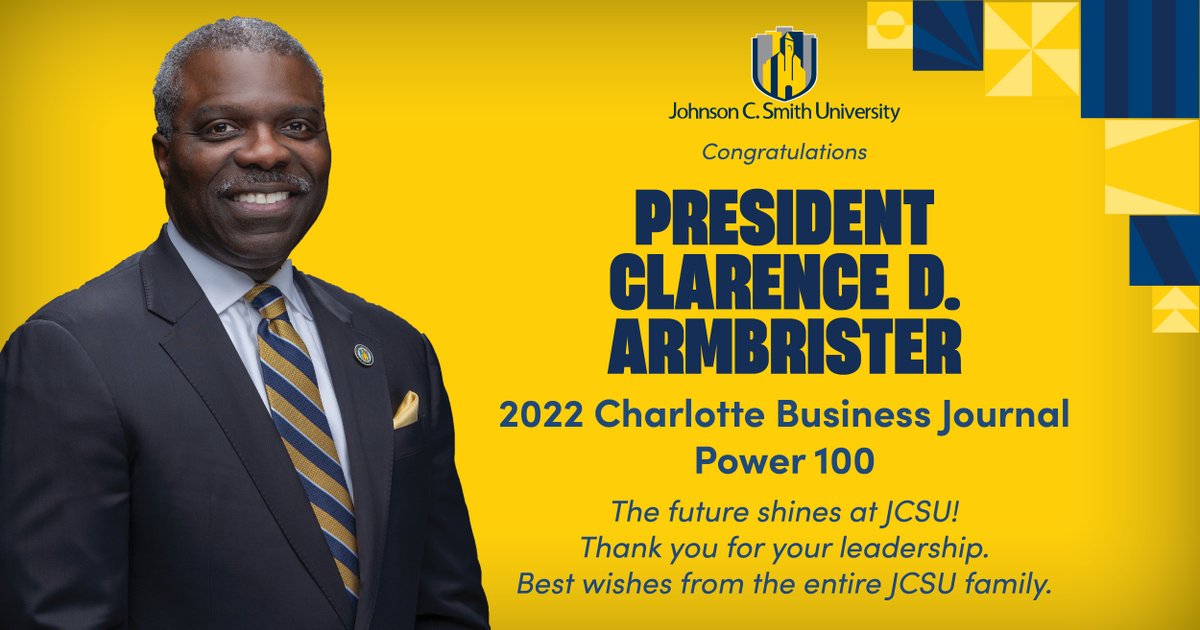 Congratulations, President Armbrister! Last night, he was named as one of Charlotte Business Journal's Power 100 influential leaders.