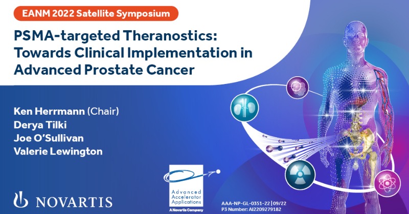 NovartisPro's tweet photo. Novartis/AAA held a satellite symposium at #EANM22 titled ‘PSMA-targeted Theranostics: Towards Clinical Implementation in Advanced Prostate Cancer’ chaired by @ProfKHerrmann, with speakers @ProfJOSullivan, Valerie Lewington, @Tilki_De.  Watch it on demand. Note: Not for US HCPs.