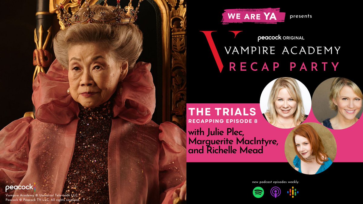 Joining us this week on the #VampireAcademy Recap podcast, guests <a href="/julieplec/">Julie Plec</a> and <a href="/Caryshotwife/">Marguerite MacIntyre</a> who chat with <a href="/RichelleMead/">Richelle Mead</a> for the first time! We break  down the shocking moments of The Trials and ask your fan questions. <a href="/peacock/">Peacock</a>  

Listen here: bit.ly/VampireAcademy…
