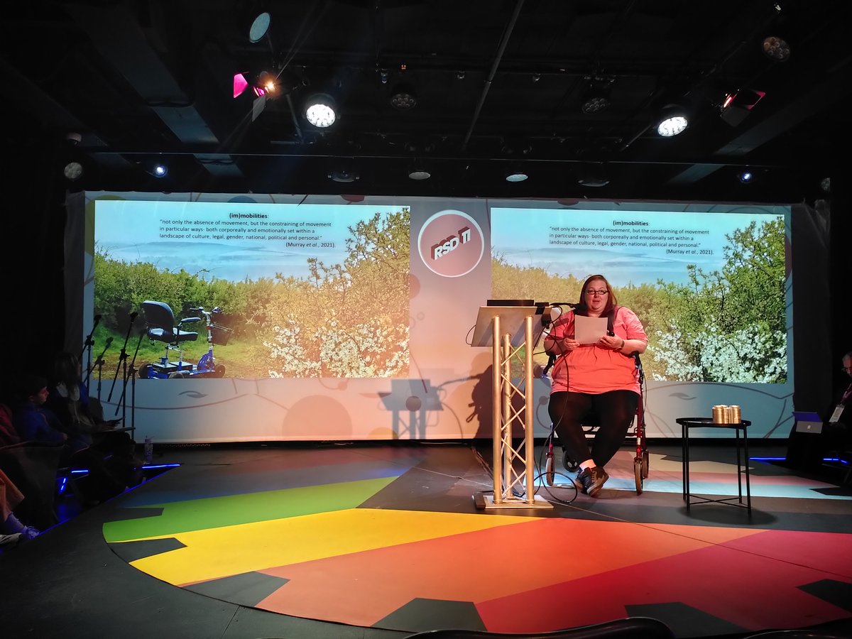 RSDSymposium's tweet photo. Chantal Spencer presenting 'Rethinking Participatory Design Research Methodologies' and minimising the burden of change on the shoulders of the oppressed. #RSD11 https://t.co/gw4t7pKjHA