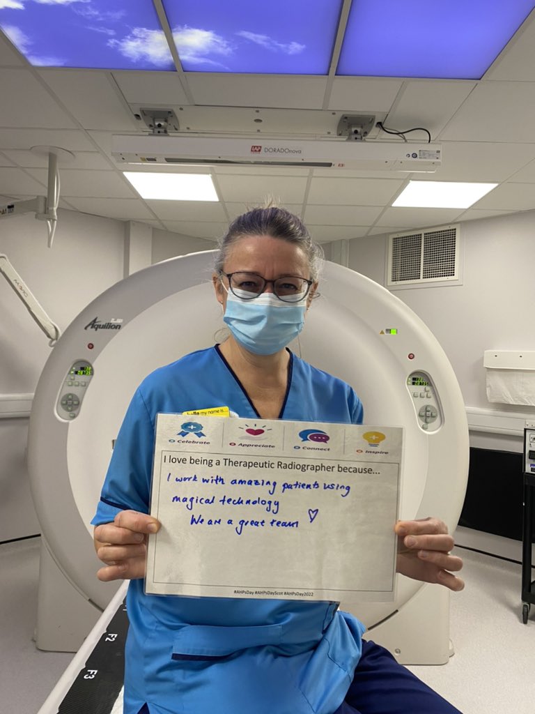 Senior Radiographers Alanna, Niamh and Ellen sharing why they love being a Therapeutic Radiographer #AHPsDay2022 #AHPsDayScot #AHPsDay #TherapeuticRadiographer