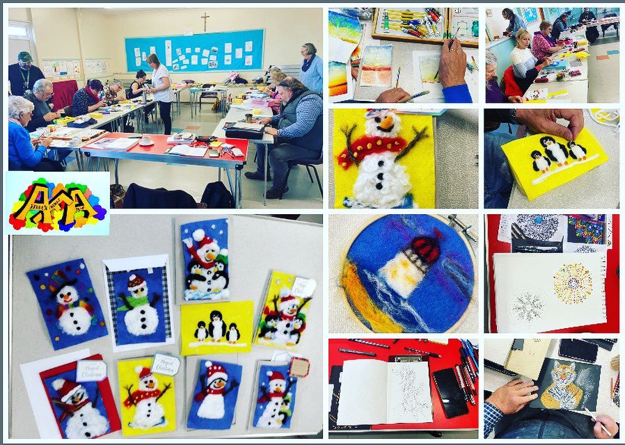 Another fab Friday #art group session completed this morning. The rain held off long enough for everyone to get home dry Thanks again to the lovely Coral for showing the group something new and sharing her love of needle felting
#prestatyn #community #communityart #artforhealth