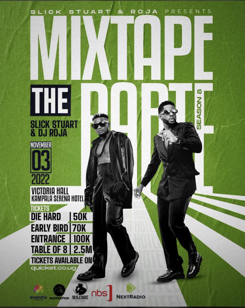 Prettymarz11's tweet photo. Novemeber is strictly for the boys @djSlickStuart &amp; @DjRoja #MixtapepartySn8 slated to happen on 3rd Nov at serena hotel just have ur ticket ready osilike https://t.co/COj3hupIen