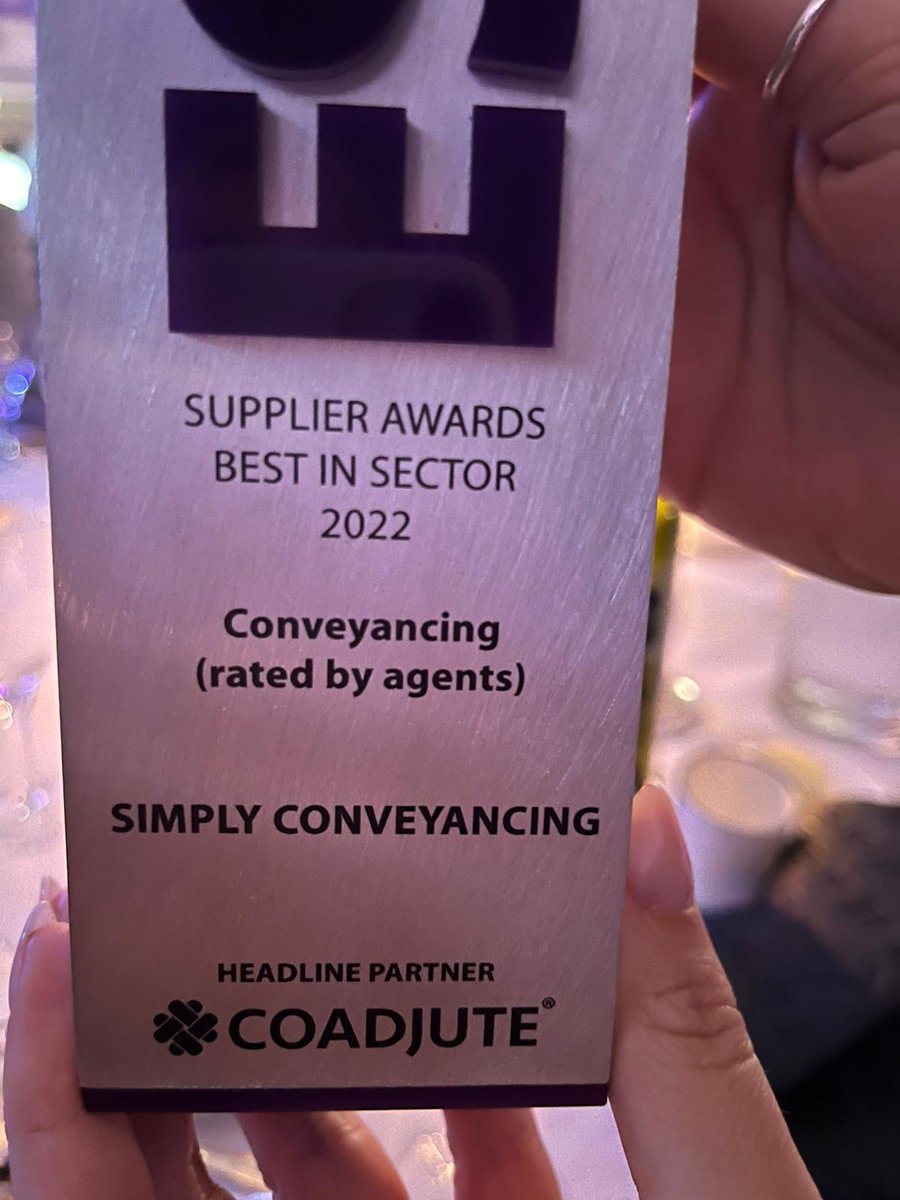 Simply_Convey's tweet image. Well, we couldn't be more delighted and so, so proud of the entire team!! We've won another coveted @THE_ESTAS Supplier Award at #ESTAS2022 Customer Service Awards!! Best in sector for #conveyancing, as rated by our wonderful #estateagent partners.