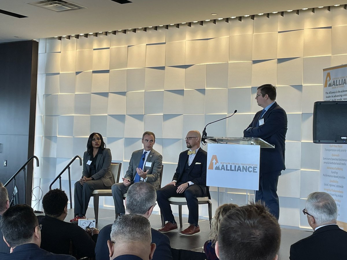#HappeningNow NVTA CEO Monica Backmon joins Stephen Birch <a href="/VaDOT/">VDOT</a> and Tim Smith @MDOTNews for a moderated discussion on regional #transportation needs. <a href="/NVAlliance/">NVTAlliance</a>