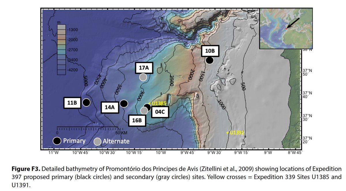JRSO_IODP's tweet image. Today is #GeologicMapDay for #EarthScienceWeek, and we are highlighting #Exp397: Iberian Margin Paleoclimate, that is getting underway soon! These maps show the site locations that will be occupied during the expedition. #IODP #JRSO #NSFfunded @NSF @TheJR