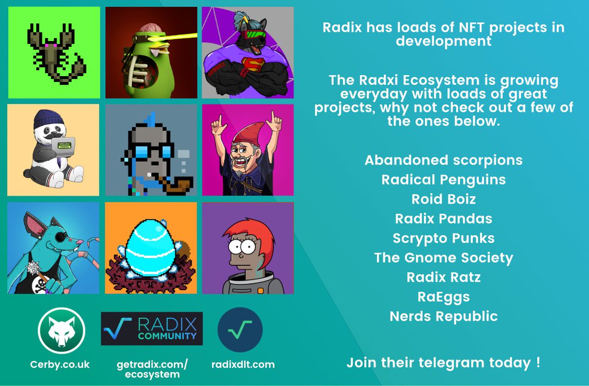 CerbyRadix's tweet photo. Simply share, like, retweet, comment - get involved in spreading the word about this great project to earn Cerby , more details at https://t.co/bYxjHxtuPP 
@CerbyRadix @AbandonedScorps  @PenguinsXRD @Roidboiz @RadixPanda @Scryptopunks2 @GnomeSocietyNFT @RadixRatz @nerds_republic https://t.co/FALXARj2fx