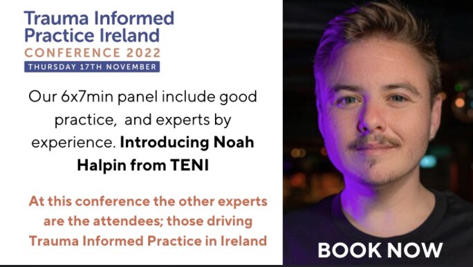 QualMatters's tweet photo. The 6 speakers x 7 mins panel is a highlight of the conference. Be challenged and inspired by experts by profession and experts by experience. Introducing @Noah_Halpin from @TENI_Tweets with guidance on #Trans inclusion and the relationship to #Trauma. https://t.co/PlKUmSVdlE
