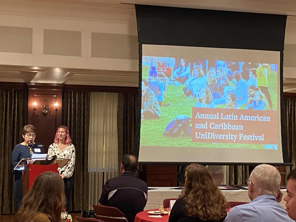 MiamiOH_Global's tweet photo. #MiamiOHGlobal congratulates our colleague Jacqueline Rioja Velarde, who received the 2022 Miami University Diversity and Inclusion Diversity Event of the Year Award  in recognition of the impact of the Latin American and Caribbean UniDiversity Festival (https://t.co/Oyj6PvycRt)! https://t.co/WNlb71nBE0