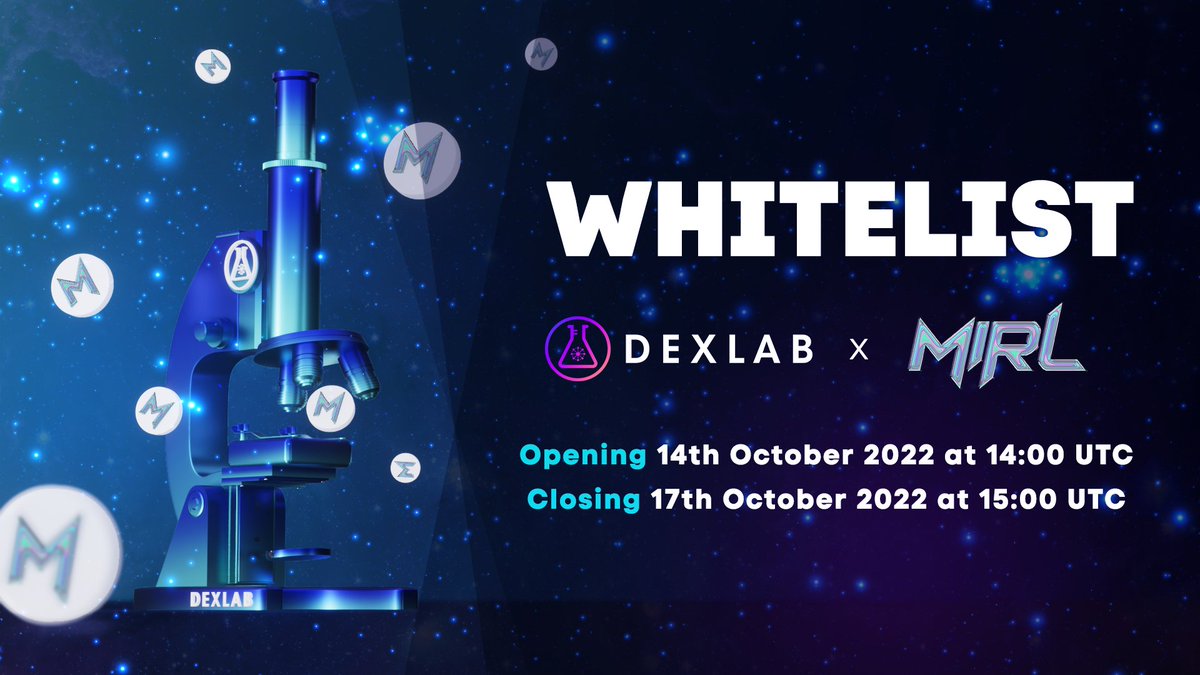 Dexlab_official's tweet photo. (1/3) @mirlnft #IDO #whitelist is now open! 🔥

#MIRL lets the community dive into Fashionfi #metaverse with unique wearable (W2E) #NFTs.

📅 Oct 14, 14:00 UTC - Oct 17, 14:00 UTC
🏆 300 rankers + 1363 lottery
👉🏻 Apply: https://t.co/WyJlDEij0R https://t.co/ZIT3LI0CWw