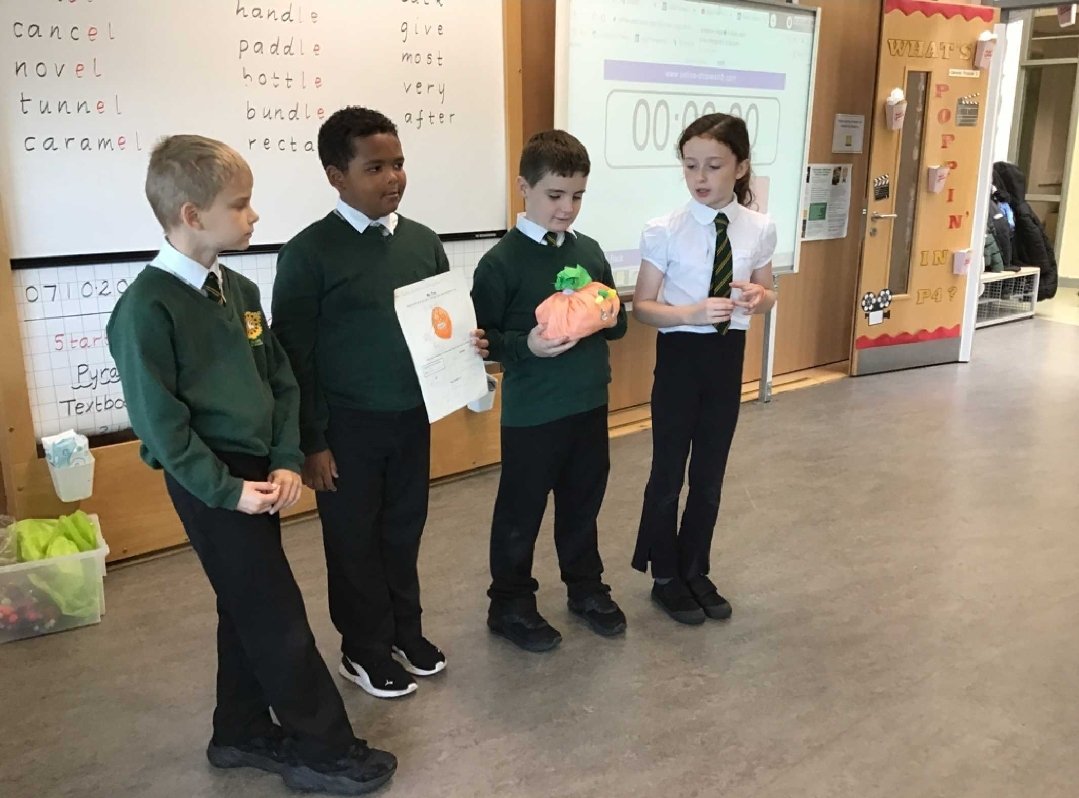 OLPPrimary's tweet photo. As part of their chosen topic this term, primary 4a designed, made and wrote instructions for, their very own toys. They then presented their designs to the rest of the class and around the school. #OLPSTEM #Design #education 📝🔍✂️🧸 https://t.co/4M310gDoXP