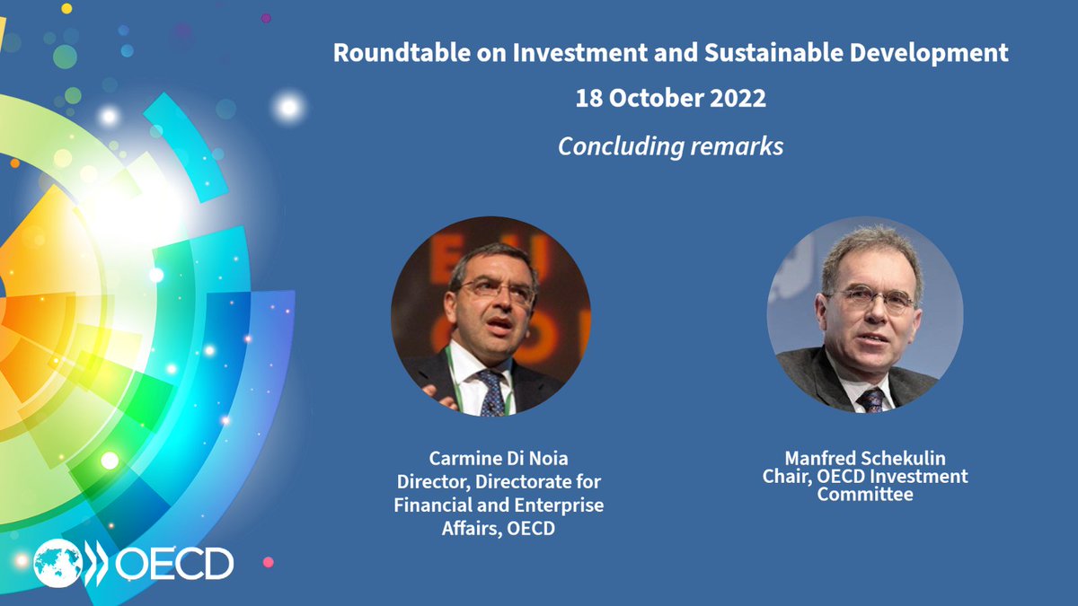 OECD_BizFin's tweet photo. 📣Join us 🗓️18 October 2022 9:30-17:00 CET 📍 Paris/online to identify concrete reforms that will unleash sustainable investment and set these reforms in motion.

Explore the distinguished speakers in our afternoon sessions below and sign up here ▶️ https://t.co/QBkNIM8ThC https://t.co/xj7H7VgY1n