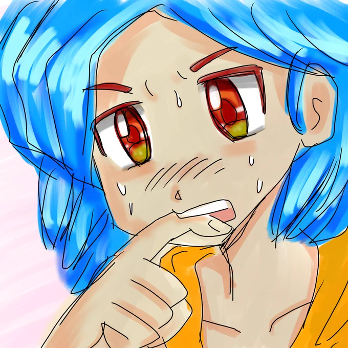 夜落書き『うぅ~~』#うぅー #落書き #アイビスペイント 