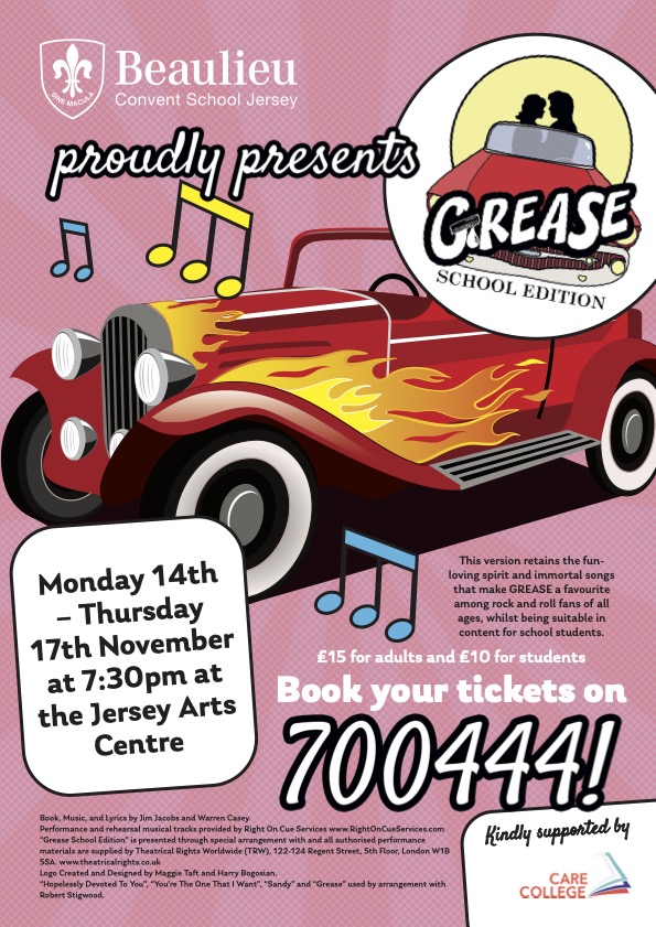 BeauFoundation's tweet photo. Our rehearsals of Grease are going brilliantly and we've already sold out on the Thursday night!
Kindly supported by Care College, Grease promises to be a fabulous production, so don't delay! Book your tickets now! https://t.co/KjmRkpMQvD