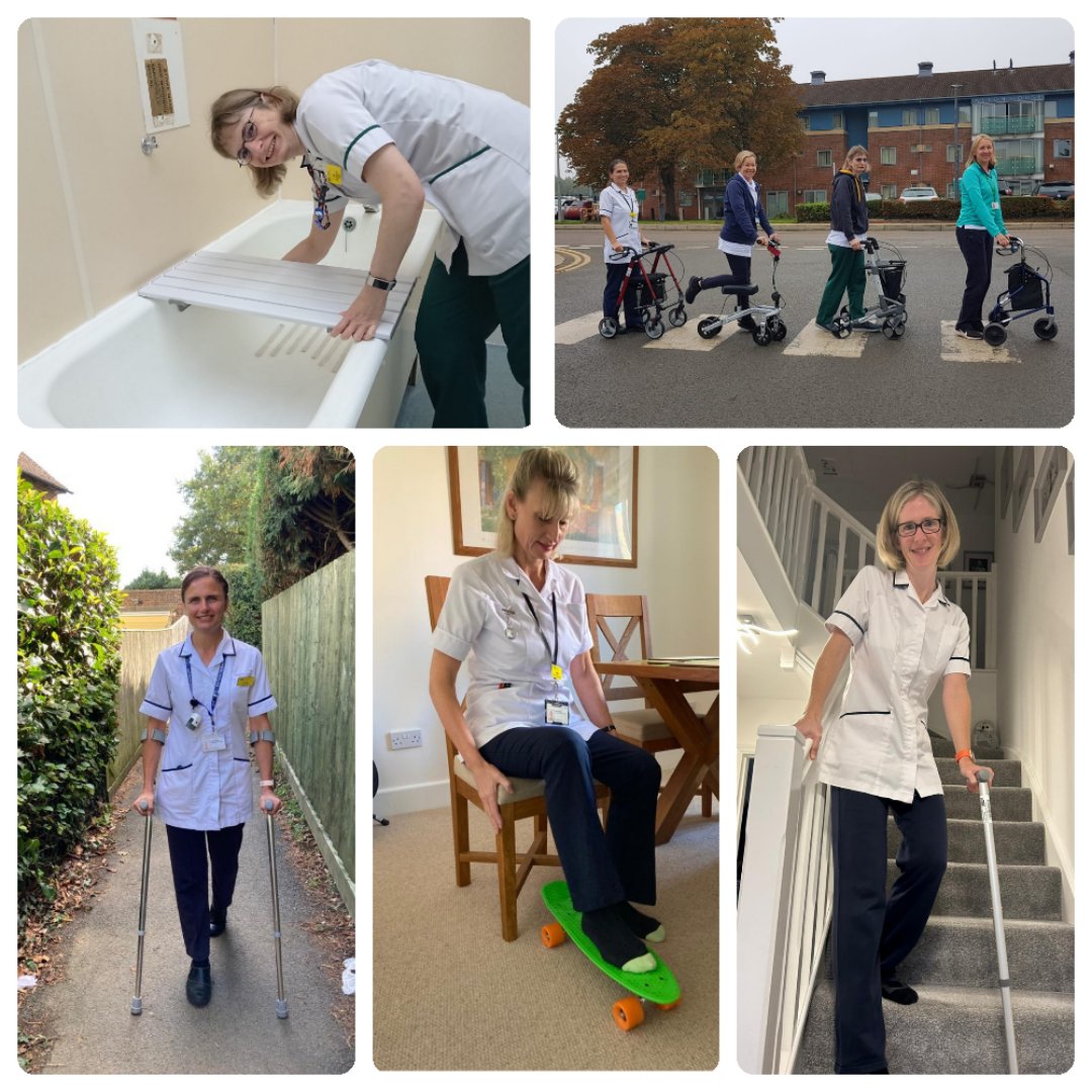 Our Early Supported Discharge Orthopaedic Service therapists doing what they do best for #AHPsDay! 🙌

#Physios &amp; #OTs work in trauma &amp; orthopaedics to help patients be discharged from hospital as soon as possible, continuing therapy in their own home.

🔎 healthcareers.nhs.uk/explore-roles/…