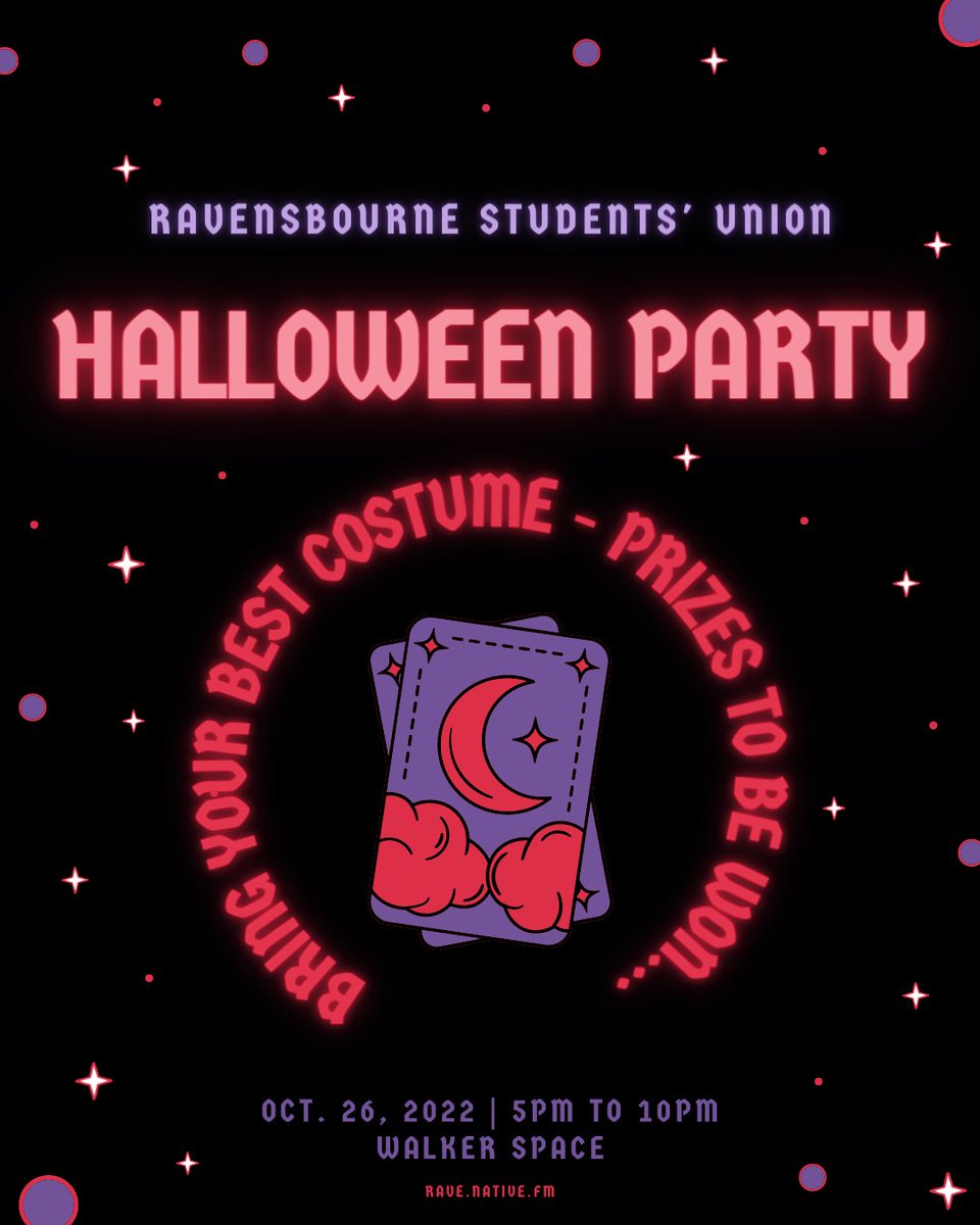 Mark your calendars and get your best costumes at the ready for our official SU HALLOWEEN PARTY!

Make sure to get your FREE ticket now at rave.native.fm.

There will be prizes to be won for those coming in costumes, so make sure you dress to impress...