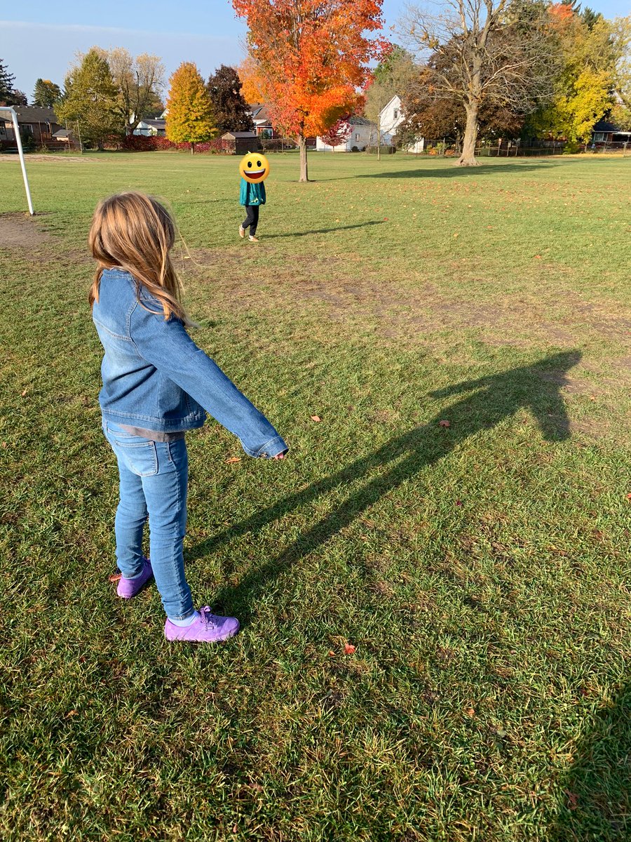 uhler13's tweet photo. @AMETFOenv  > Our warmup - collect 5 red leaves and 5 yellow leaves.  Our game - Shadow Tag.  Freeze when you are tagged.  When someone runs through your shadow, you’re free.  #iAmOutside https://t.co/71JOyPOul7