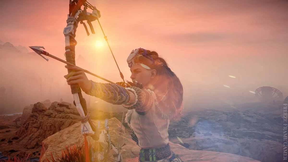 FreezeFrameGamr's tweet photo. { Pause }
#AloyFriday
#ShareSomeAwesomeness #Aloy #HorizonZeroDawn #GuerillaGames #Sunset #PlayStation #GamerGram #PhotoMode #BeyondTheHorizon #VirtualPhotography #VPGamers #FreezeFrameGamer https://t.co/eEEuEvWQj6