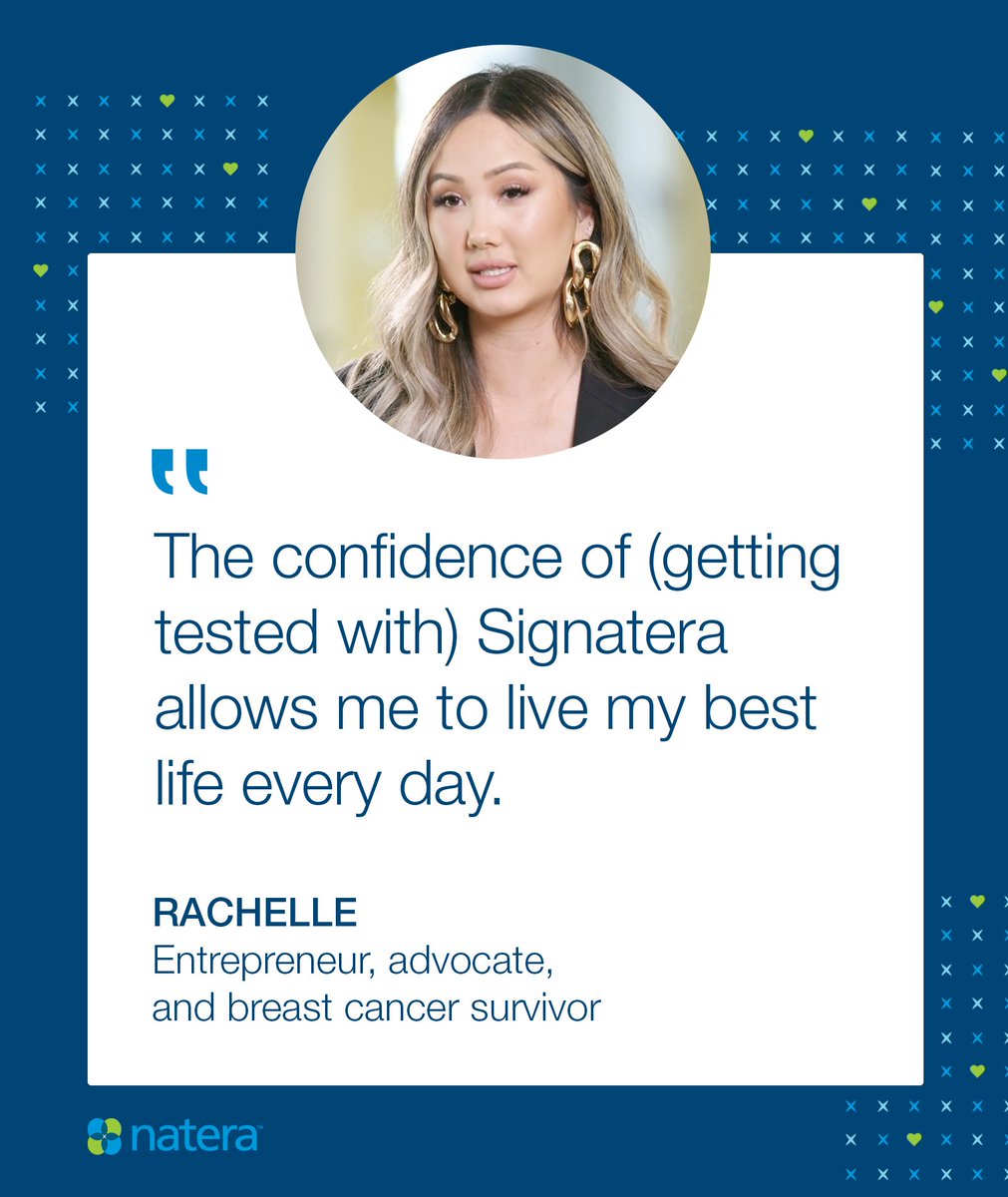 NateraOncology's tweet photo. For people with #BreastCancer, #Natera's Signatera Residual Disease Test can be used to help identify recurrence earlier than traditional tools. #Signatera looks for circulating tumor DNA (#ctDNA) and is custom designed for each person. https://t.co/HX1kiAuF7b #CancerAwareness https://t.co/oNIh37ymza