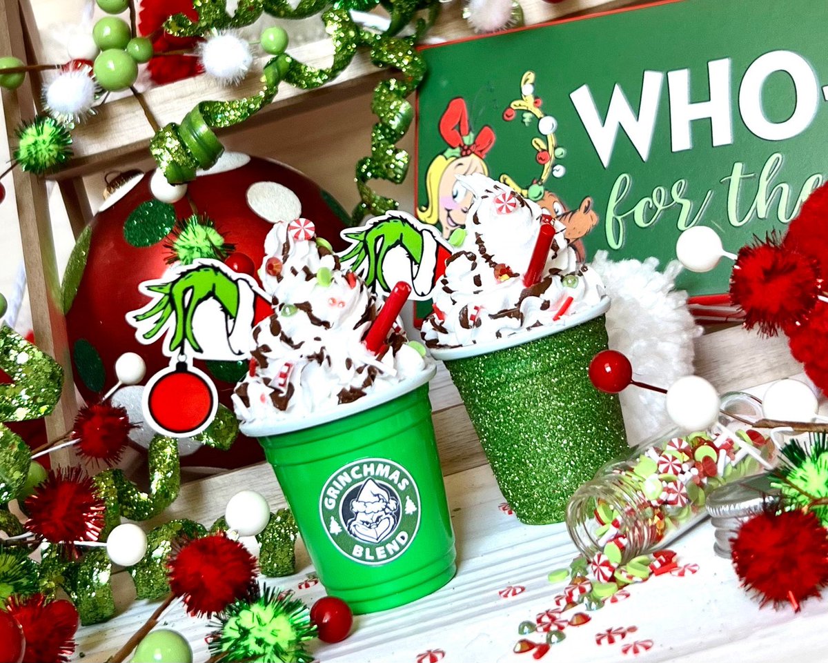 anniebeth72's tweet photo. Excited to share the latest addition to my #etsy shop: Grinch, Starbucks Inspired Ornament #frappuccino #coffee #smallgift https://t.co/2FWY0vGFWv https://t.co/naMCIoAZGk