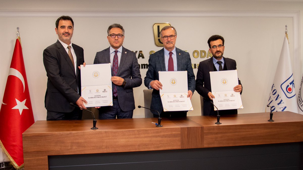 selcukuniresmi's tweet photo. Üniversitemiz Sürekli Eğitim Uygulama ve Araştırma Merkezi ile Konya Sanayi Odası Başkanlığı ve Hukuki Araştırmalar Derneği arasında “Eğitim İş Birliği Protokolü” imzalandı. https://t.co/E6GDnUDrbU