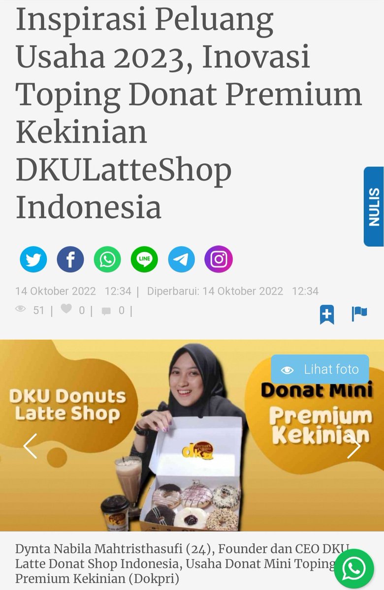 nabdynta's tweet photo. Inspirasi Peluang Bisnis Kuliner Kekinian 2023, Inovasi Usaha Donat Premium Toping Glaze dan Karakter ala DKU Latte Shop.

#DKULatteShop #DKUDonuts #DKUDonatLatteshop #DonatPremium #DonatEnak #DonatEmpuk #BisnisKekinian #UsahaKuliner #InspirasiBisnisKuliner https://t.co/TKKP8sKAV9