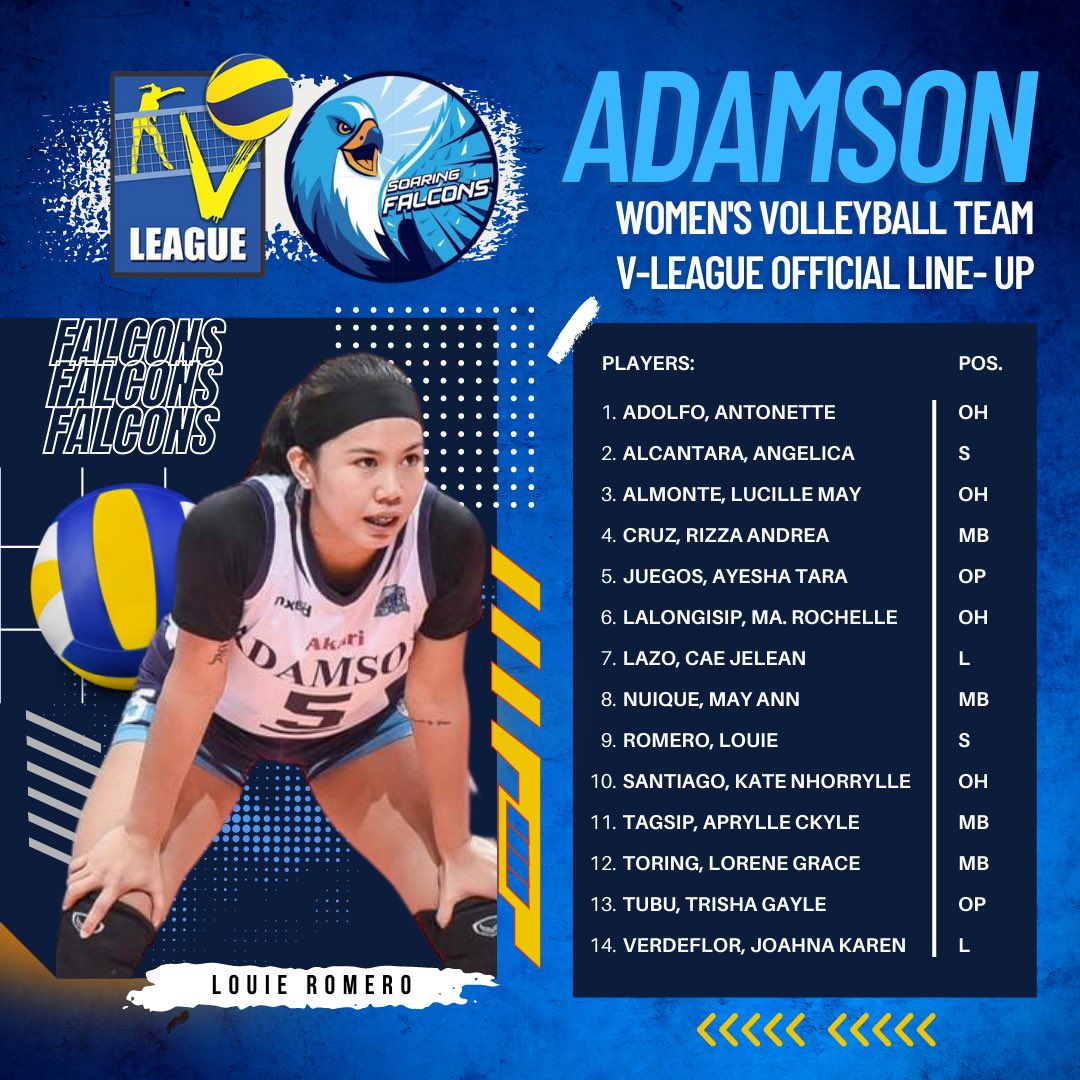 ADAMSON Volleyball FP on Twitter "The official line up of the Adamson