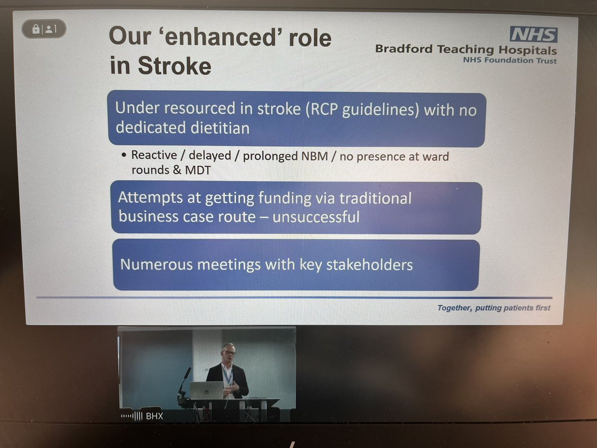 LJGemmell's tweet photo. @RupAllen discussing how they extended the dietetic role within stroke at @BTHFT @sfrandietitian leading the way #extendedpractice #AHPsDay2022 @BDA_PENG @nuthdietetics @NuthAHPsTS https://t.co/5oxVAmi0j4