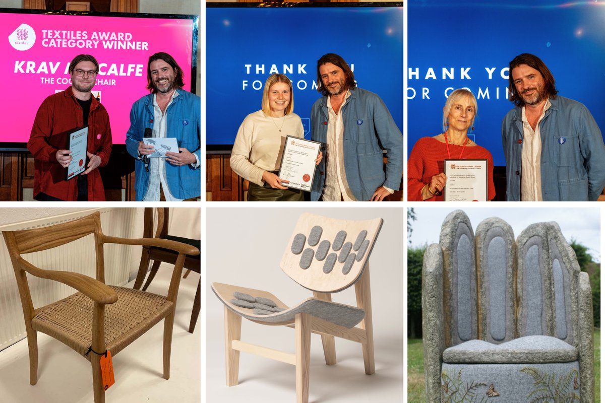 New for 2022, the Young Furniture Makers exhibition included a Textiles Award, sponsored by Sanderson Design Group. 

The winners were:

1st: Krav Metcalfe for the Cochise Chair
2nd: Olivia Ricketts for the Snug Chair
3rd: Victoria Morris for the Dartmoor Chair

#YFMexhibition