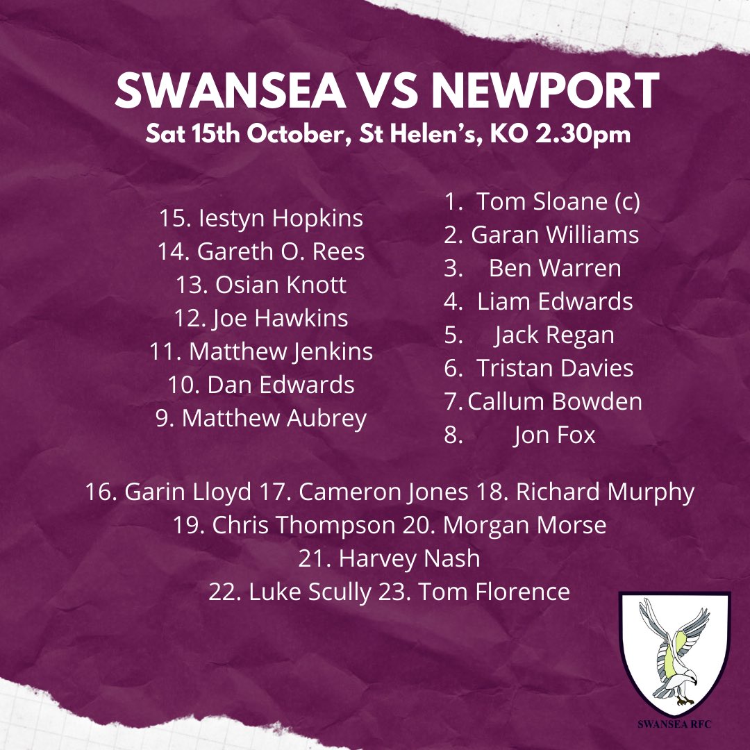 SURPRISE! Your team to face <a href="/NewportRFC/">Newport RFC 1️⃣5️⃣0️⃣</a> in round 6️⃣ of the Indigo Prem is here…

🆚 <a href="/NewportRFC/">Newport RFC 1️⃣5️⃣0️⃣</a> 
⏰ KO 2.30PM
📍 St Helen’s
➡️ swansearfc.co.uk 

#Whites150