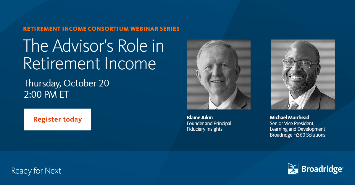 Join the #RetirementIncomeConsortium and learn practical considerations for the roles and responsibilities that advisors and consultants may take for in plan retirement income solutions. #wealthmanagement #assetmanagement #BRFi360Solutions bit.ly/RetirementInco…