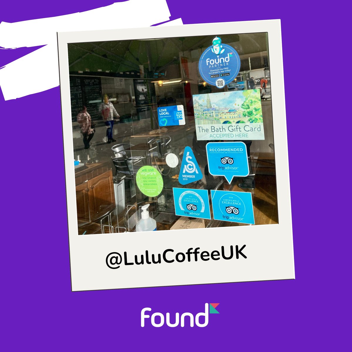 FoundTweets's tweet photo. We are excited to welcome Lulu Caffe in Bath as a @FoundTweets lost property community partner!

Lulu Caffe is a family-owned and run speciality coffee shop.

Thanks for joining and helping the community of Bath find their lost property more easily.

https://t.co/C4xDrXBEiD https://t.co/DGYDt2uW4s