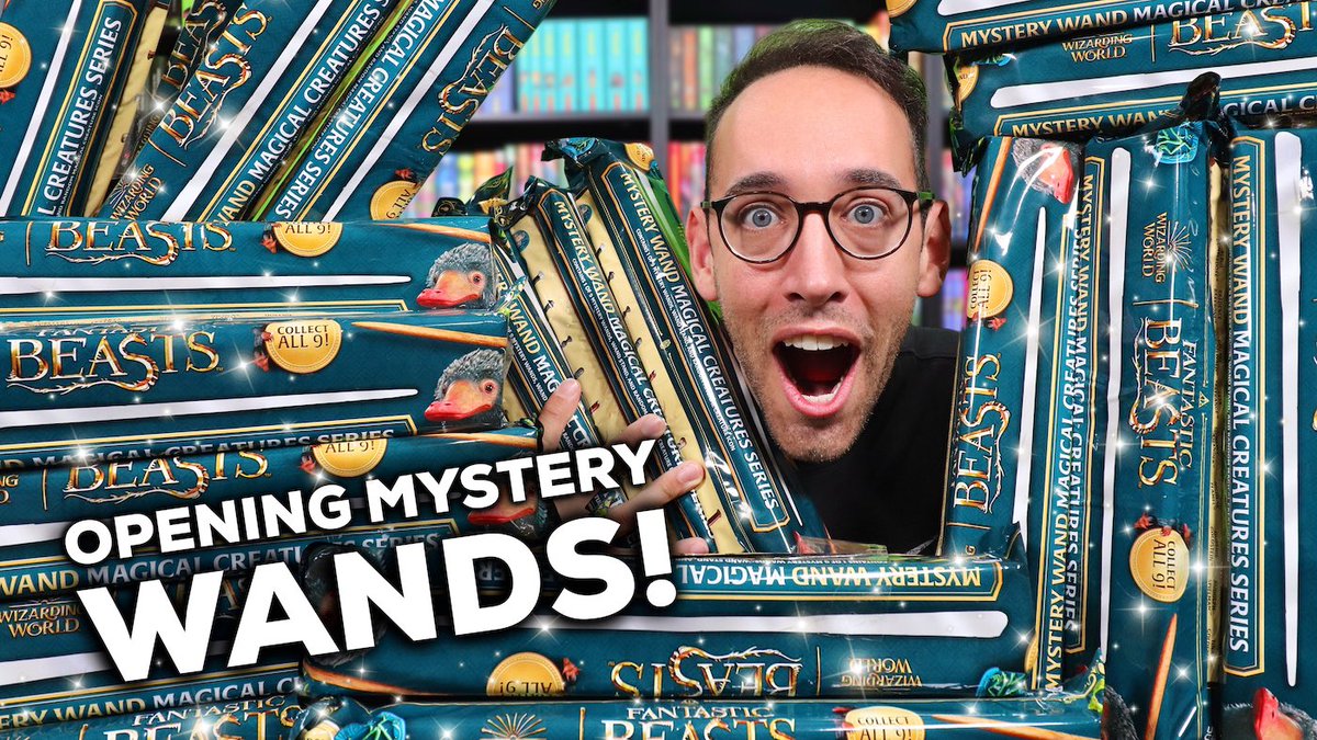 pottercollector's tweet photo. NEW Noble Collection Mystery Wands have been released! 9 more wands to collect... but something else to collect in each pack too! Is this the first series that we did not find all of the wands? Watch to find out! https://t.co/V73RbhVprb https://t.co/pyVnMx0LiZ