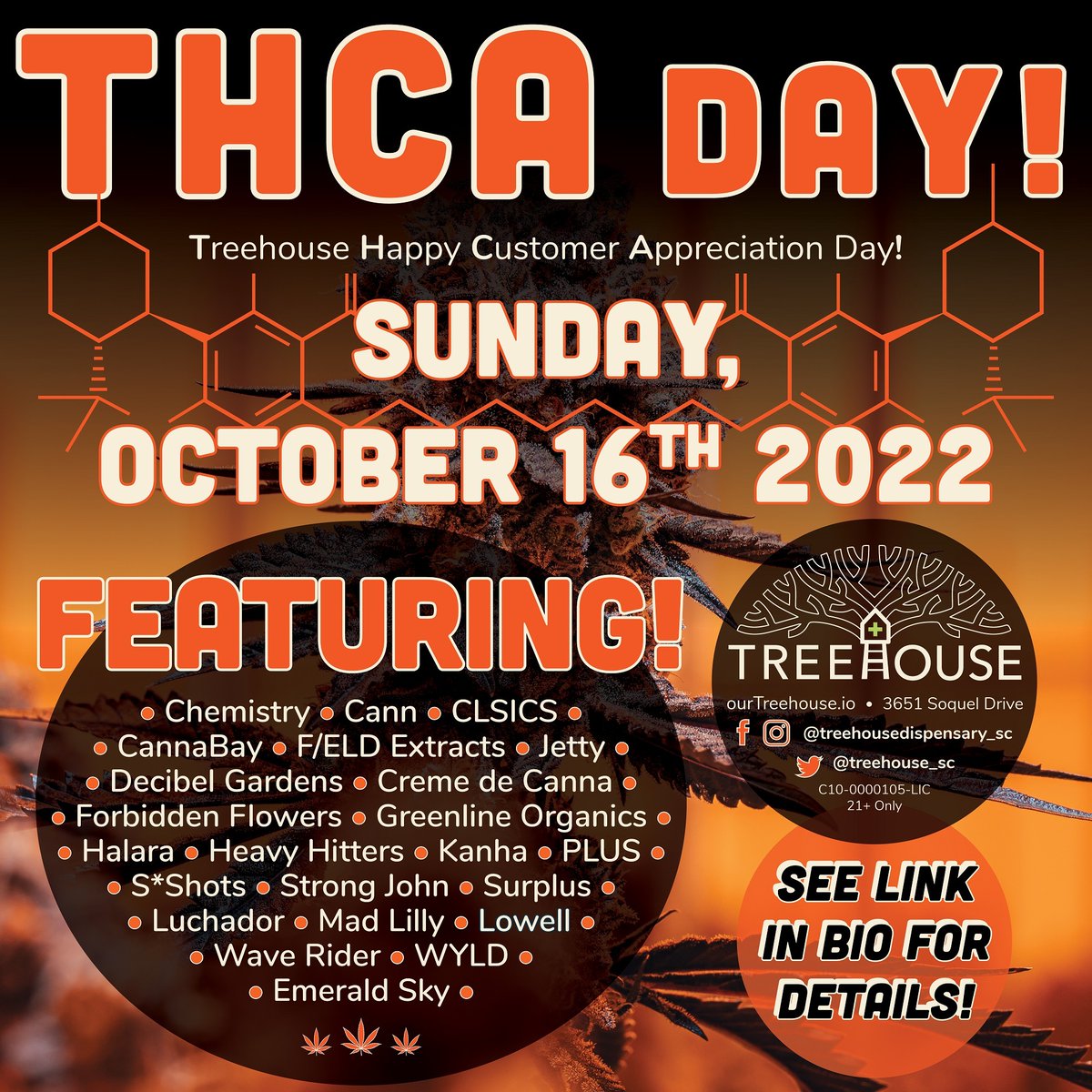 Treehouse_SC's tweet image. Jeepers Creepers! 👻 Our THCA (Treehouse Happy Customer Appreciation day) is coming up!! Come to Treehouse to feel all of the love 😉 🍃 🍁 💰
...
¡Demonios! 👻 ¡Se acerca el día de agradecimiento al cliente de Treehouse! Visita nuestra tienda para sentir todo el amor 😉 🍃  💰