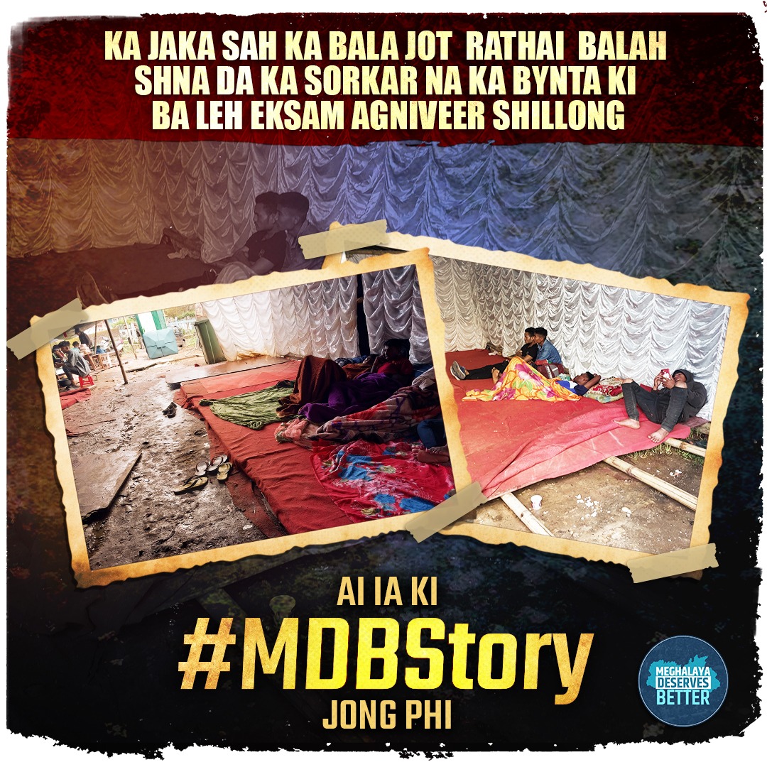 MeghalayaBetter's tweet photo. The Agniveer aspirants have been provided such shoddy quarters by the govt. 

If you have come across any such issue, take a picture or video and upload it on your Twitter account with #MDBStory.

Your story will be featured on ours'!

#MeghalayaDeservesBetter #agniveer https://t.co/mcftdUHHSx