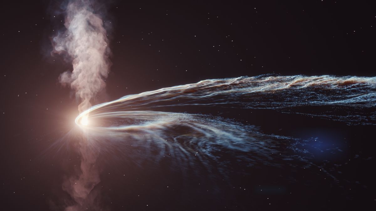 SPACEdotcom's tweet photo. Black hole is 'burping out' a 'spaghettified' star it devoured years ago https://t.co/7cNgVQ028Q https://t.co/LE7r9AgV0n