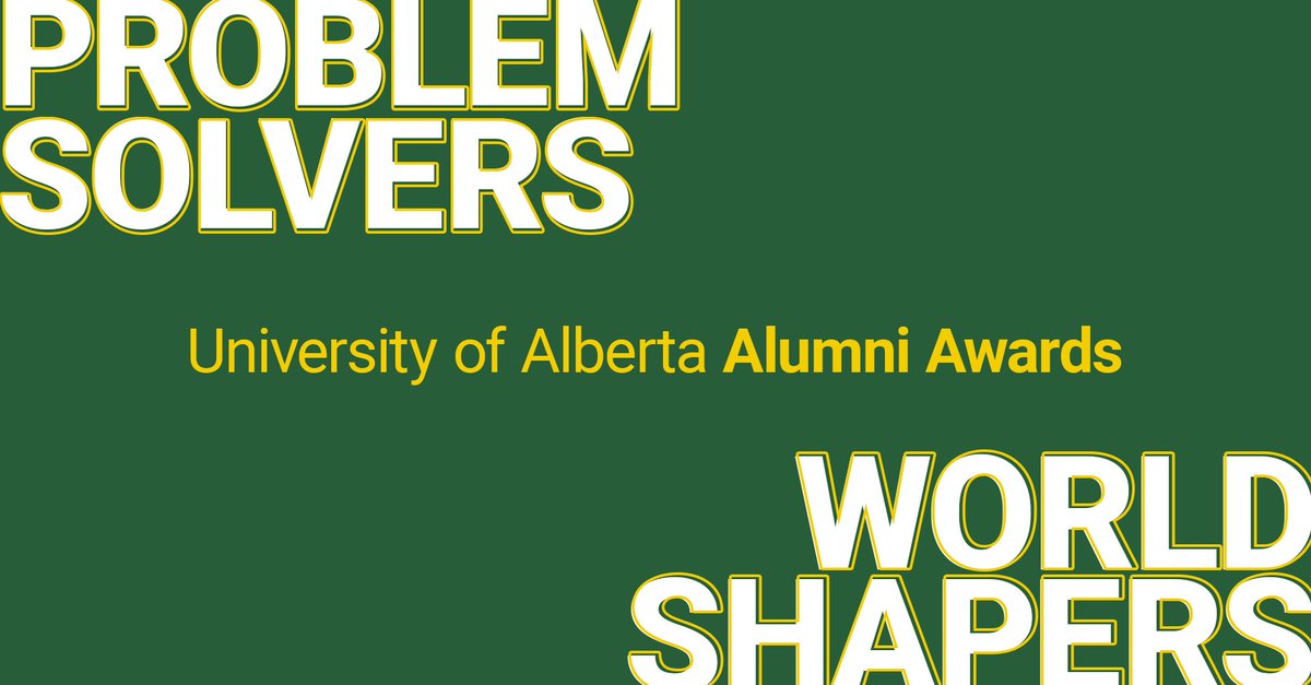 UAlbertaAlumni's tweet image. Know #UAlbertaAlumni who are leading with purpose? Alumni Award nominations for 2023 are open until Dec. 15, 2022. Here’s how you can nominate: bit.ly/3BT6B7y