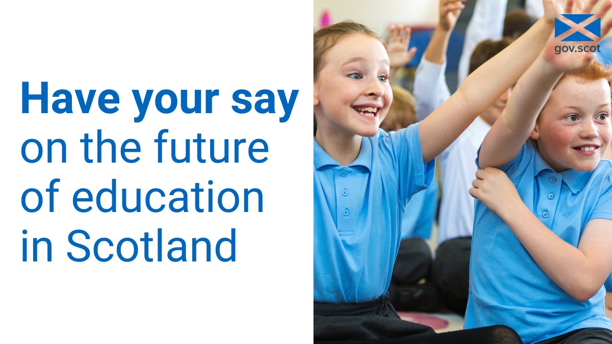 Want to have your say on the future of education in Scotland? We are inviting you to join a National Discussion to #TalkScottishEducation To get involved, visit bit.ly/National-Discu…