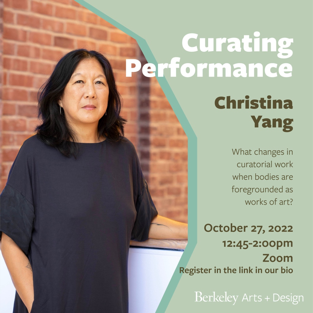 brklyartsdesign's tweet photo. How do we make art with people, places, and things?
Curator Christina Yang, former BAMPFA chief curator will talk about curating performance ๐ผ๏ธ
#ucberkeley #creativityatcal #berkeleyartsdesign #curator #museumlife
@bampfa @ucb.arts.humanities @nyutisch @christinaroseyang1 https://t.co/PfzzWYxDa0