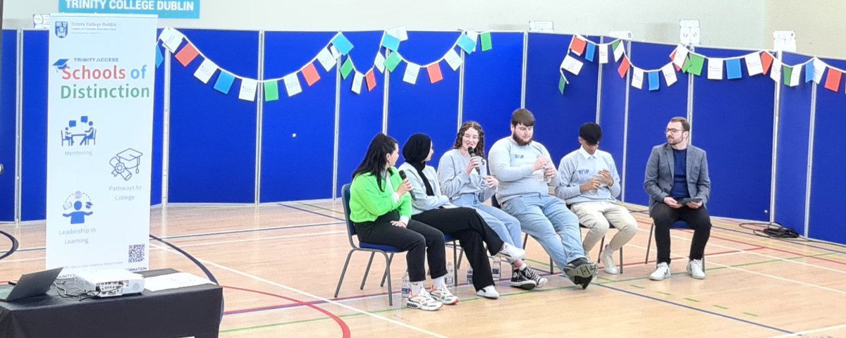 So proud to hear from our very own STJ past pupil 💙 and now TAP ambassador Rachel on the student panel at today's  #SchoolsofDistinction Active Planning & Awards day  @inclusivetrinity @AccessTCD @stjosephsrush @LouiseNiChon @RoisinMcGowan42